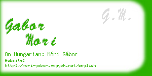 gabor mori business card